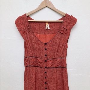 Anthropologie cap sleeve dress